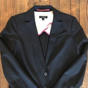 Ann Taylor 2-Button Black Blazer - Size: 4